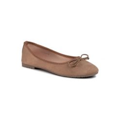 BASSANO WS16ZH15 Camel. Brązowe baleriny damskie Bassano, bez wzorów, z materiału, bez obcasa. Za 39,99 zł.