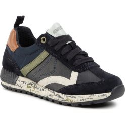 Sneakersy GEOX - J Alben B. A J929EA 0ME22 CF4A3 M Navy/Military. Niebieskie trampki chłopięce Geox, bez wzorów, ze skóry, na rzepy. W wyprzedaży za 209,00 zł.
