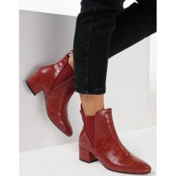 Bordowe Botki Queen Valley. Czerwone botki damskie Born2be, bez obcasa, na obcasie, bez zapięcia. Za 119,99 zł.