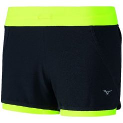 Mizuno Spodenki Damskie Do Biegania Mujin 4.5 2In1 Short Black/Safety Yellow S. Żółte spodenki damskie do biegania marki Mizuno, s, sportowe. W wyprzedaży za 149,00 zł.