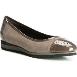 Buty damskie. Szare baleriny damskie Wittchen, bez wzorów, ze skóry, eleganckie, na wysokim obcasie. W wyprzedaży za 359,90 zł.