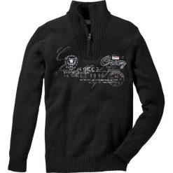 Golfy męskie: Sweter ze stójką Regular Fit bonprix czarny
