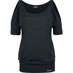 T-shirty damskie: Rock Rebel by EMP Open Shoulder Shirt Koszulka damska czarny