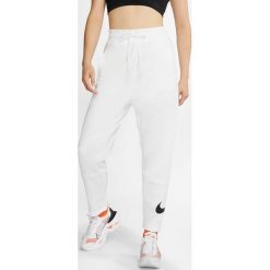 Nike Spodnie dresowe Biały. Białe spodnie damskie Nike, s, z bawełny. Za 223,95 zł.