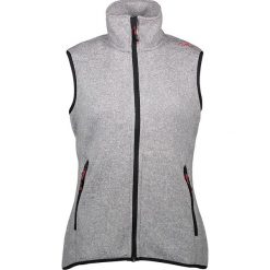 Kamizelka polarowa w kolorze jasnoszarym. Szare bluzy damskie CMP Women, s, bez wzorów, z dzianiny, bez kaptura. W wyprzedaży za 107,95 zł.