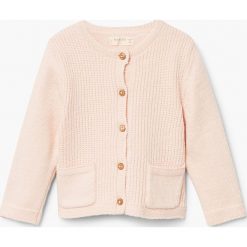 Mango Kids - Kardigan dziecięcy Piave 62-80 cm. Szare swetry dziewczęce marki Mango Kids, z bawełny. W wyprzedaży za 39,90 zł.