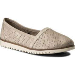 Półbuty TAMARIS - 1-24613-20 Beige Metallic 405. Brązowe półbuty damskie skórzane Tamaris, na płaskiej podeszwie. W wyprzedaży za 199,00 zł.