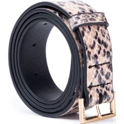 Pasek Damski LIU JO - Cintura 3 Cm A69218 E0019 Pitone Roccia 03R14. Brązowe paski damskie Liu Jo, w paski, ze skóry ekologicznej. Za 209,00 zł.