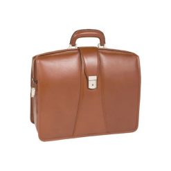 Teczka MCKLEIN Harrison 17 cali Brązowy. Pomarańczowe aktówki męskie Mcklein, w paski, eleganckie. Za 1154,99 zł.