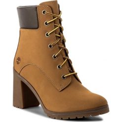 Botki TIMBERLAND - Allington 6 In Lace U A1HLS Wheat. Żółte botki damskie na zamek Timberland, z gumy. W wyprzedaży za 369,00 zł.