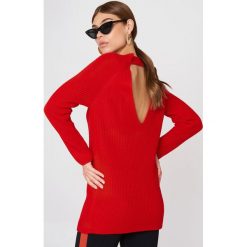 Odzież damska: Trendyol Sweter z odkrytymi plecami - Red