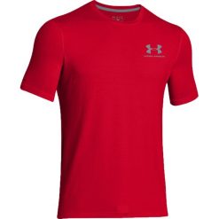 UA Left Chest Lockup Tee 1257616-600. Czerwone t-shirty męskie Under Armour, m, bez wzorów, z bawełny, bez kołnierzyka. W wyprzedaży za 89,99 zł.