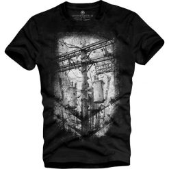 T-shirt UNDERWORLD Organic Cotton Danger. Czarne t-shirty męskie Underworld, m, z nadrukiem, bez kołnierzyka. Za 69,99 zł.