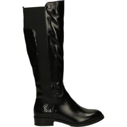 Kozaki ocieplane - 1480BP P-L NE. Czarne buty zimowe damskie Venezia, ze skóry. Za 249,00 zł.