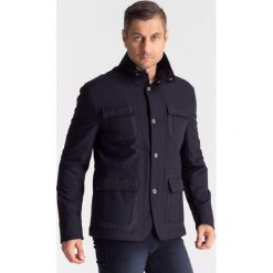 Czarna kurtka Versace Collection. Czarne płaszcze męskie m, z materiału. Za 971,70 zł.