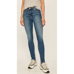 Tommy Hilfiger - Jeansy Como. Niebieskie jeansy damskie TOMMY HILFIGER, bez wzorów, z elastanu. Za 449,90 zł.