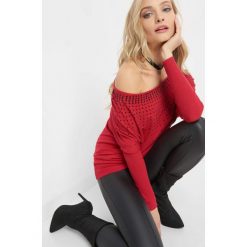 Luźny sweter z koralikami. Różowe bez kategorii Orsay, xs, z wiskozy. Za 99,99 zł.