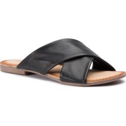 Klapki GIOSEPPO - Karpatos 48803 Black. Czarne klapki damskie Gioseppo, bez wzorów, ze skóry, bez obcasa, na obcasie. W wyprzedaży za 129,00 zł.