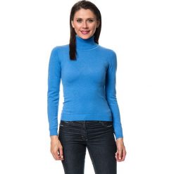 Golfy damskie: Sweter w kolorze niebieskim
