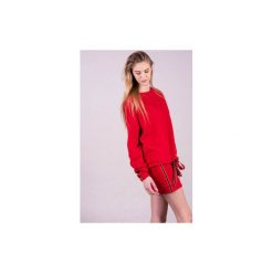 Spódnica mini z lampasami -CZERWONA. Czerwone spódniczki damskie 3 for u, na co dzień, s, bez wzorów, z bawełny, mini. Za 129,00 zł.