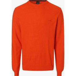 BOSS Athleisure - Sweter męski – Rasha, pomarańczowy. Pomarańczowe swetry męskie BOSS Athleisure, m, bez wzorów, z bawełny, bez kołnierzyka, bez kaptura. Za 549,95 zł.