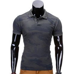 KOSZULKA MĘSKA POLO Z NADRUKIEM MORO S754 - ZIELONA. Zielone koszulki męskie Ombre Clothing, s, z nadrukiem, z bawełny, eleganckie, bez rękawów. Za 29,00 zł.