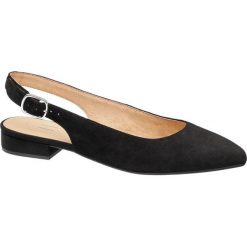 Baleriny damskie 5th Avenue czarne. Czarne baleriny damskie marki 5th Avenue, bez wzorów, ze skóry, bez obcasa, na obcasie. Za 139,90 zł.