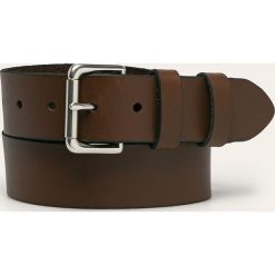 Polo Ralph Lauren - Pasek skórzany. Pomarańczowe paski męskie Polo Ralph Lauren, w paski, ze skóry. Za 299,90 zł.