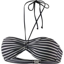 Biustonosz bikini w kolorze granatowo-białym. Niebieskie stroje kąpielowe dwuczęściowe damskie Najlepsze stroje na plażę, z materiału. W wyprzedaży za 112,95 zł.