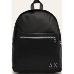 Armani Exchange - Plecak. Czarne plecaki męskie Armani Exchange, bez wzorów, ze skóry. W wyprzedaży za 479,90 zł.