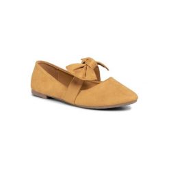 BASSANO WS9850-10 Żółty. Żółte baleriny damskie Bassano, bez wzorów, z materiału, bez obcasa. Za 39,99 zł.
