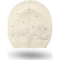 CZAPKA Liu Jo. Białe czapki damskie Liu Jo, z aplikacjami, z kaszmiru. Za 199,00 zł.