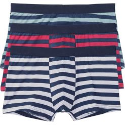 Bokserki "hipster" bonprix niebiesko-czerwono-szary w paski. Niebieskie bokserki męskie bonprix, w paski. Za 38,97 zł.