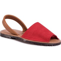 Sandały TAMARIS - 1-28916-24 Red Suede Comb 570. Czerwone klapki damskie Tamaris, bez wzorów, ze skóry, bez obcasa. Za 139,00 zł.