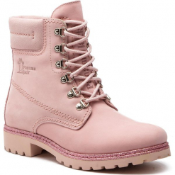 Trapery PANAMA JACK - Panama 03 Glitter B1 Nubuck Rosa/Pink. Różowe trapery damskie marki Panama Jack, ze skóry, bez obcasa, bez zapięcia. W wyprzedaży za 499,00 zł.
