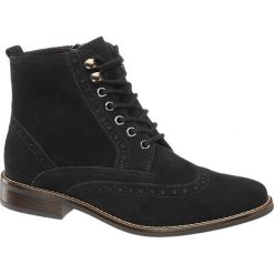 Botki damskie 5th Avenue czarne. Czarne botki damskie na obcasie marki 5th Avenue, z materiału, na zamek. Za 239,90 zł.