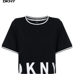 Koszulka DKNY 12019352. Koszulki damskie DKNY New York, bez wzorów, bez kołnierzyka, bez rękawów. Za 215,00 zł.