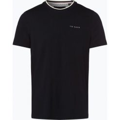 Ted Baker - T-shirt męski, niebieski. Niebieskie t-shirty męskie Ted Baker, m, z napisami, z kontrastowym kołnierzykiem. Za 199,95 zł.