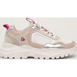 Skechers - Buty. Białe buty sportowe damskie Skechers, bez wzorów, ze skóry, sportowe. Za 299,90 zł.