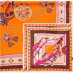 Chusta damska 84-7D-S31-X09. Pomarańczowe szaliki damskie Wittchen, z aplikacjami, z materiału, eleganckie. Za 249,90 zł.