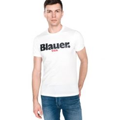 Blauer Koszulka Biały. Białe podkoszulki męskie Blauer, m, z nadrukiem, z bawełny, bez kołnierzyka, krótkie. Za 223,95 zł.