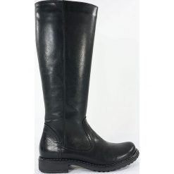 KOZAKI DAMSKIE ACO 1231 CZAR. Kozaki damskie ACORD, ze skóry, bez obcasa, bez zapięcia. Za 229,00 zł.