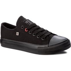 Trampki BIG STAR - T274032 Black. Czarne półbuty damskie BIG STAR, bez wzorów, z gumy, bez zapięcia. Za 79,00 zł.