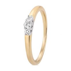 Wyjątkowy Pierścionek Złoty - złoto 585, Brylant 0,07ct,brylant 0,04ct. Żółte pierścionki damskie W.KRUK, z brylantem, złote. Za 1890,00 zł.