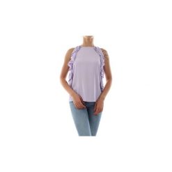 Bluzki Kaos Collezioni LP1TZ009. Fioletowe bluzki damskie Kaos Collezioni, bez wzorów, bez kołnierzyka, bez rękawów. Za 282,65 zł.