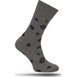 Skarpetki More - Wzór Kwiatowy - Grafit, Męskie SKMORE141079meadow. Szare skarpetki męskie More, bez wzorów, z tkaniny. Za 16,90 zł.