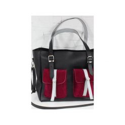 Skórzana Shopper II Pockets black Saffiano. Czarne torby damskie na zakupy marki Fabiola, w paski, ze skóry, duże. Za 288,00 zł.