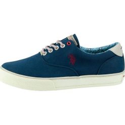 U.S. POLO ASSN. tenisówki męskie Theodor 43 ciemno niebieskie. Niebieskie trampki męskie U.S. Polo Assn., bez wzorów, bez zapięcia. W wyprzedaży za 169,00 zł.
