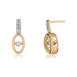 Kolczyki Złote - złoto 585, Brylant 0,19ct. Żółte kolczyki damskie W.KRUK, z brylantem, złote. Za 3490,00 zł.