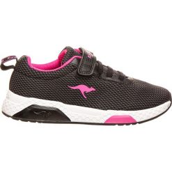 Sneakersy "Kadee Knit EV" w kolorze czarno-różowym. Różowe trampki dziewczęce KangaROOS, bez wzorów, z gumy, bez zapięcia. W wyprzedaży za 102,95 zł.